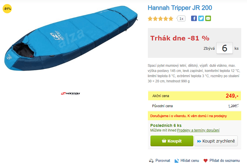 Spací pytel pro děti Hannah Tripper