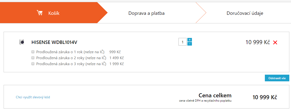Pračka se sušičkou Hisense, 10,5/7kg, 1400 otáček