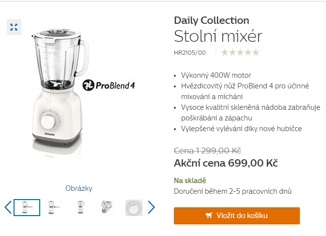 Stolní mixér a míchač Philips HR2105