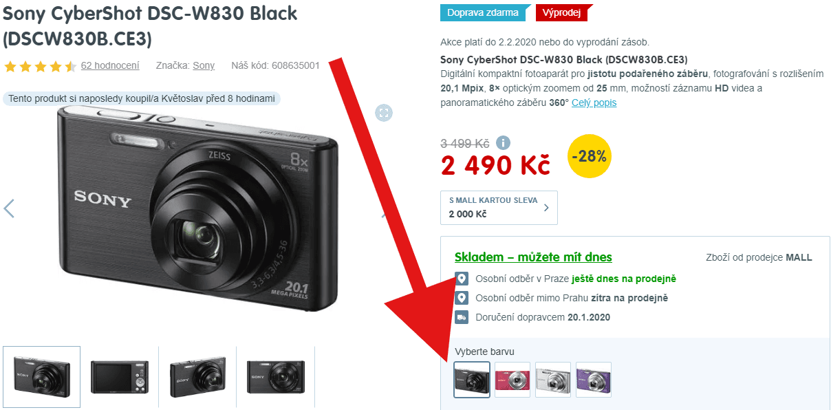 Sony CyberShot, 20,1 MPx,8x zoom
