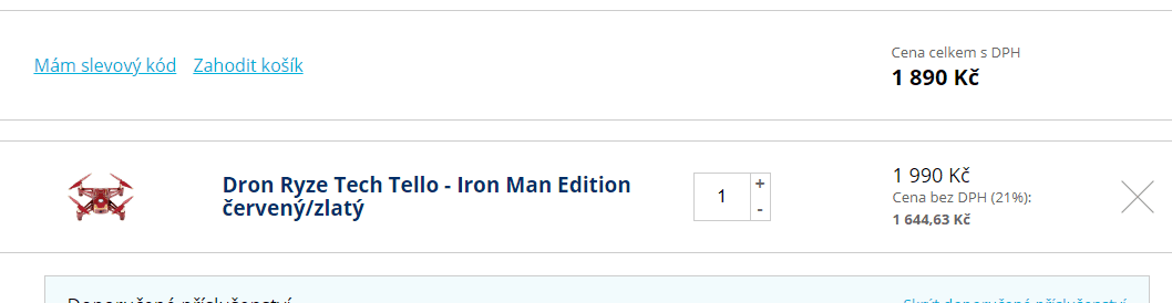 Dron s kamerou Ryze Iron Man, 13 minut