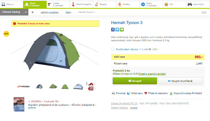 Turistický stan Hannah Tycoon 3