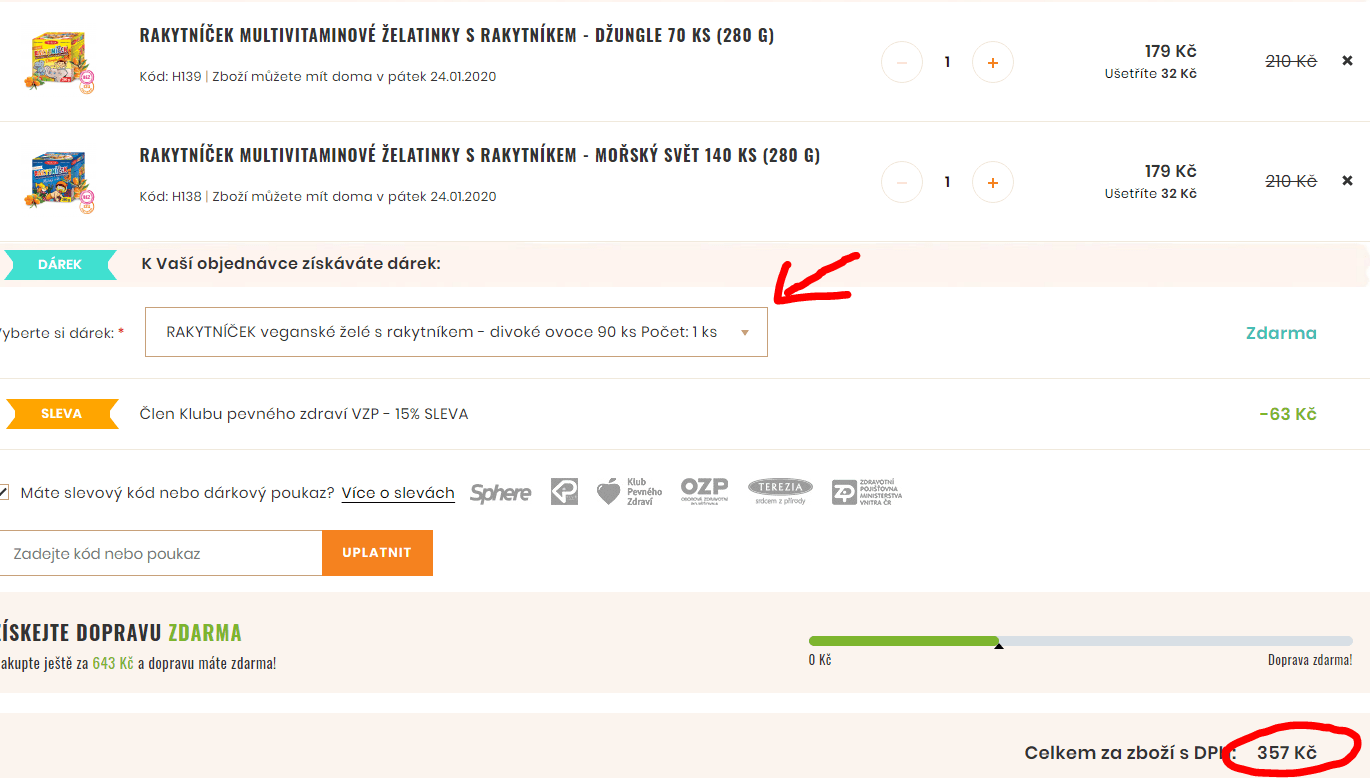 Rakytníček - 2 + 1 vegan balení zdarma