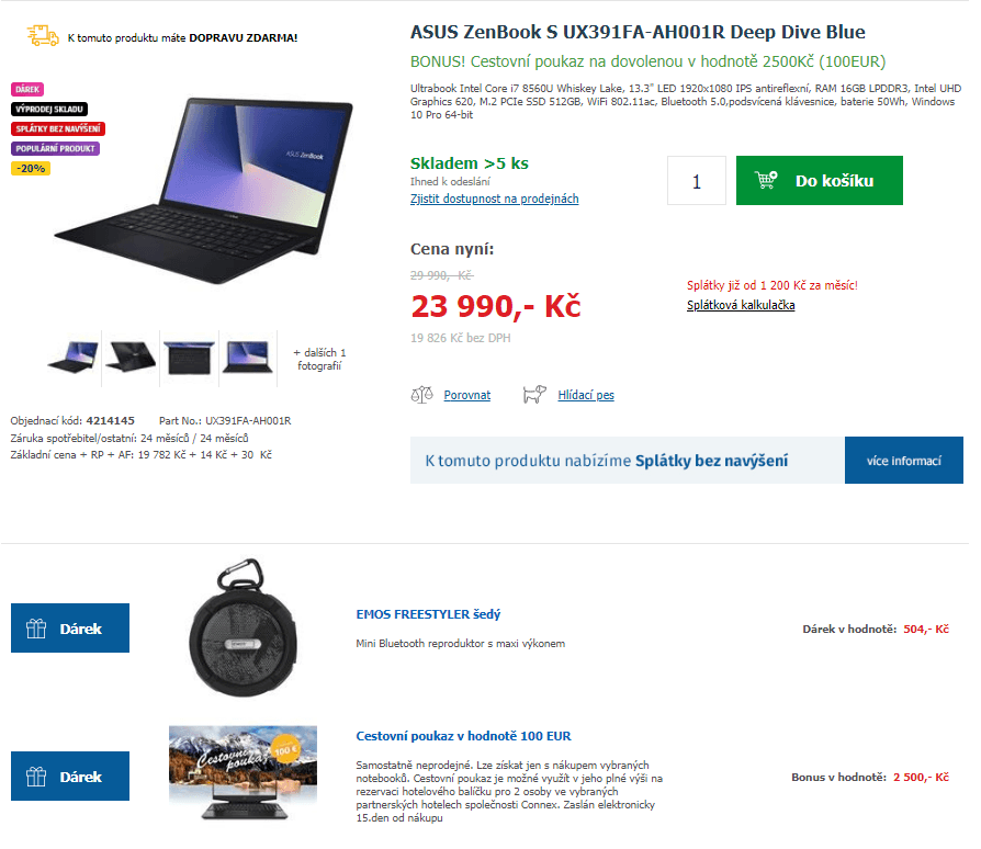 Asus, i7 4,6GHz, 16GB RAM, 13,3", 1kg
