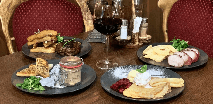 Zvěřinové tříchodové menu pro dva