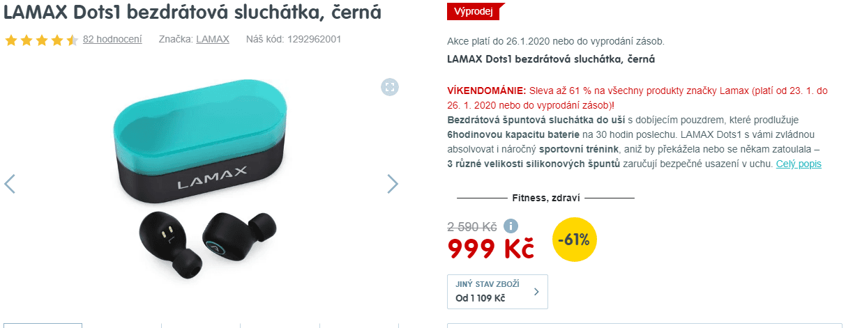 BT 5 sluchátka Lamax Dots1