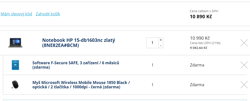 HP, 3,5GHz, 8GB RAM, 2GB grafika, 15,6"