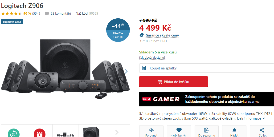 Surround systém Logitech Z-906