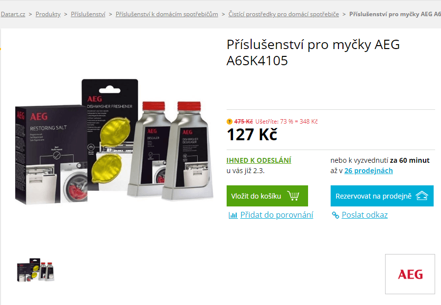 Čistící sada pro myčky AEG
