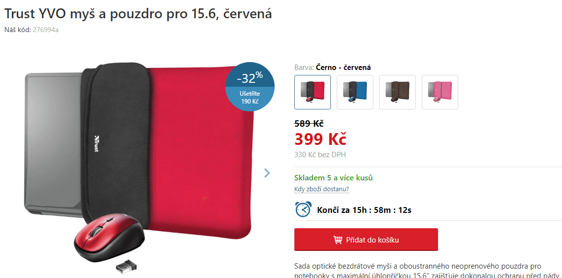 Set BT myši Trust + pouzdra na ntb 15,6"
