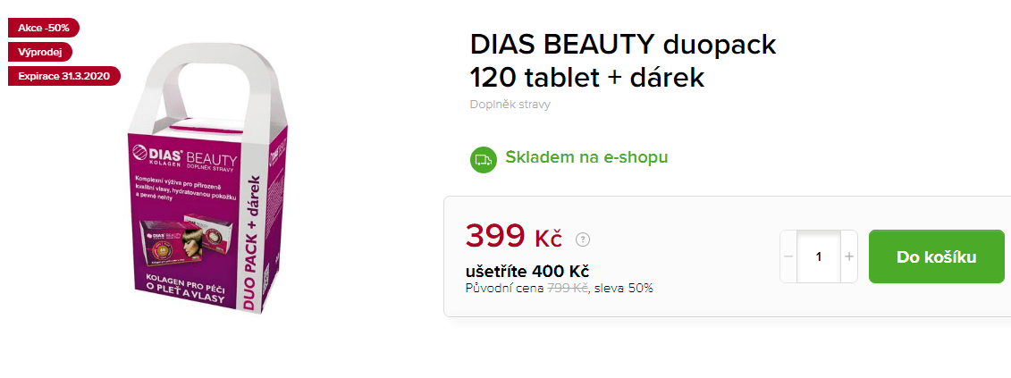 DIAS BEAUTY duopack 120 tablet + dárek