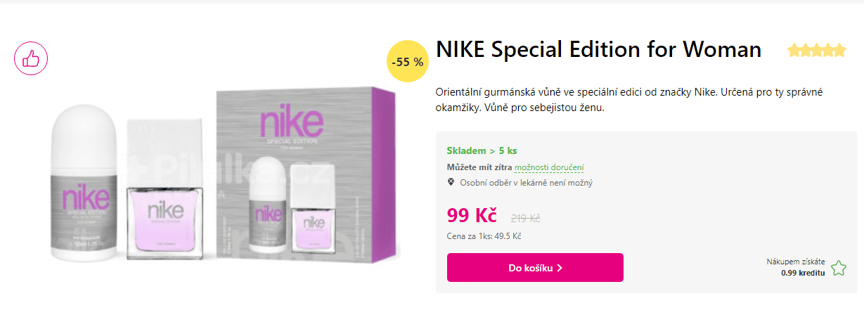 Sada Nike Sensaction Edition for Woman