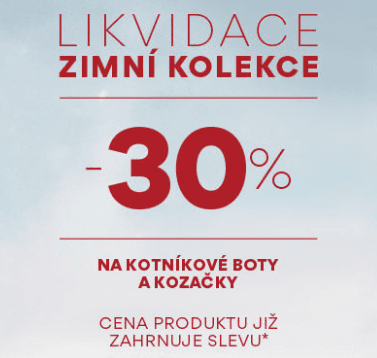 Sleva 30% na kotníkové boty