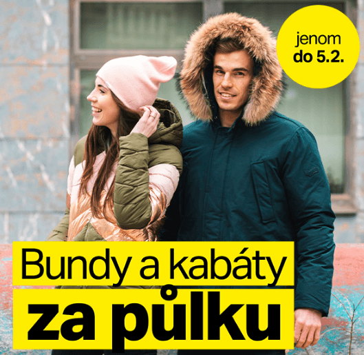 Sleva 50% na bundy a kabáty