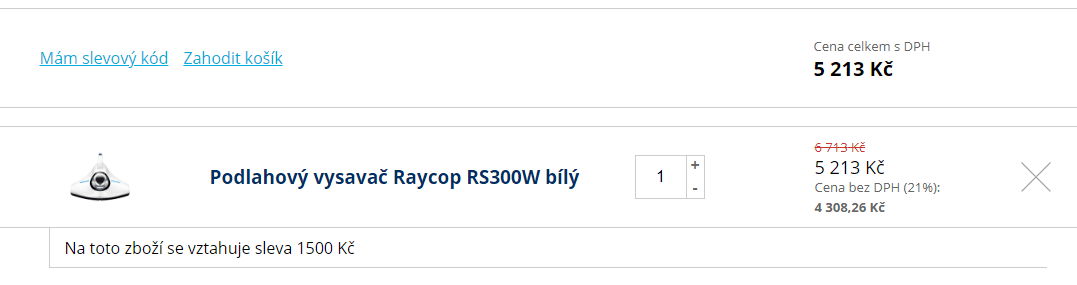 Antibakteriální vysavač s UVC lampou Raycop