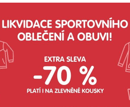 Extra sleva 70% na sportovní módu a boty