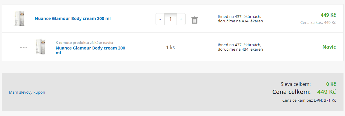 Nuance Glamour Body cream 200 ml