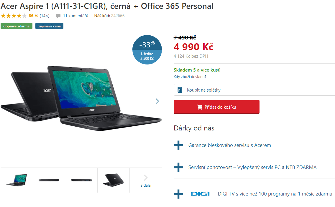 Acer, 2,6GHz, 4GB RAM, 15,6"