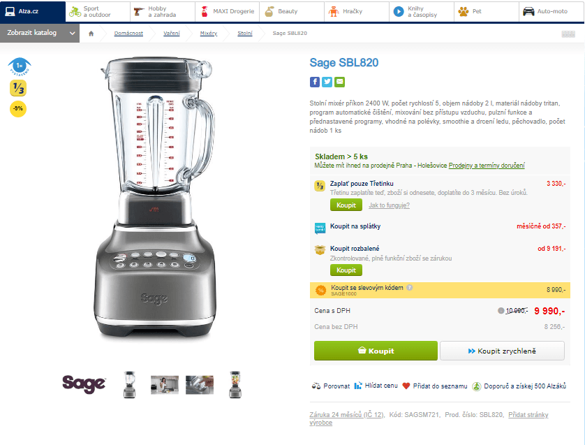 Stolní mixér Sage SBL820