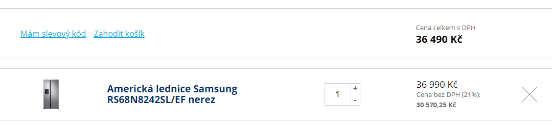 Americká lednice Samsung, led, voda, 178cm