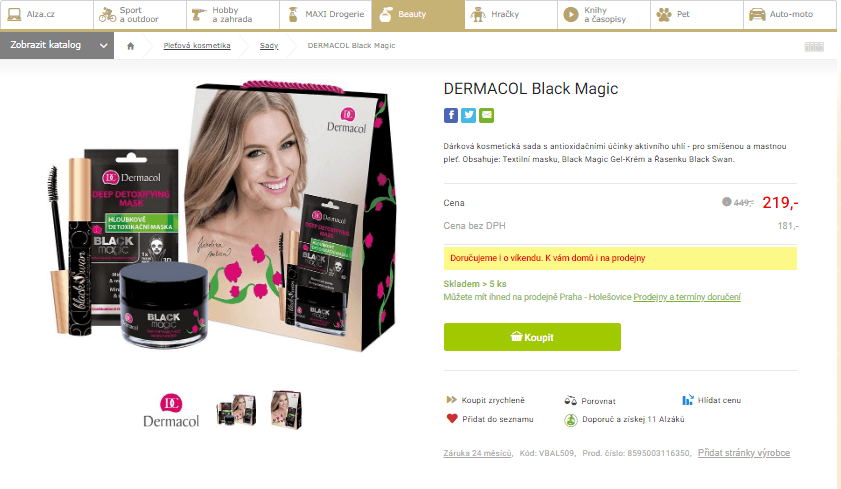 Dárková sada DERMACOL Black Magic