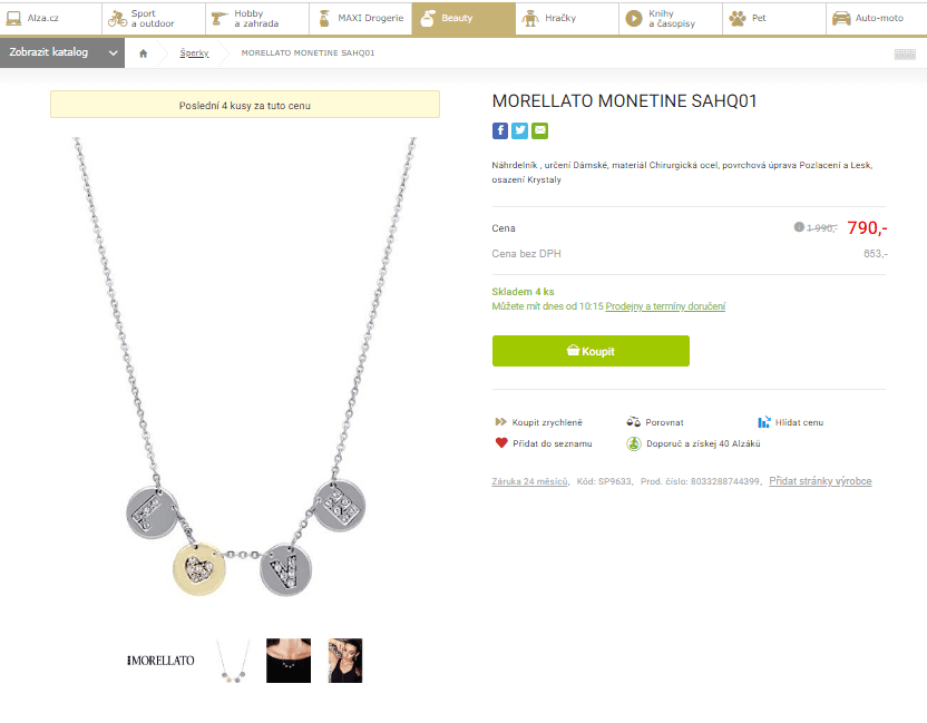 Náhrdelník Morellato Monetine