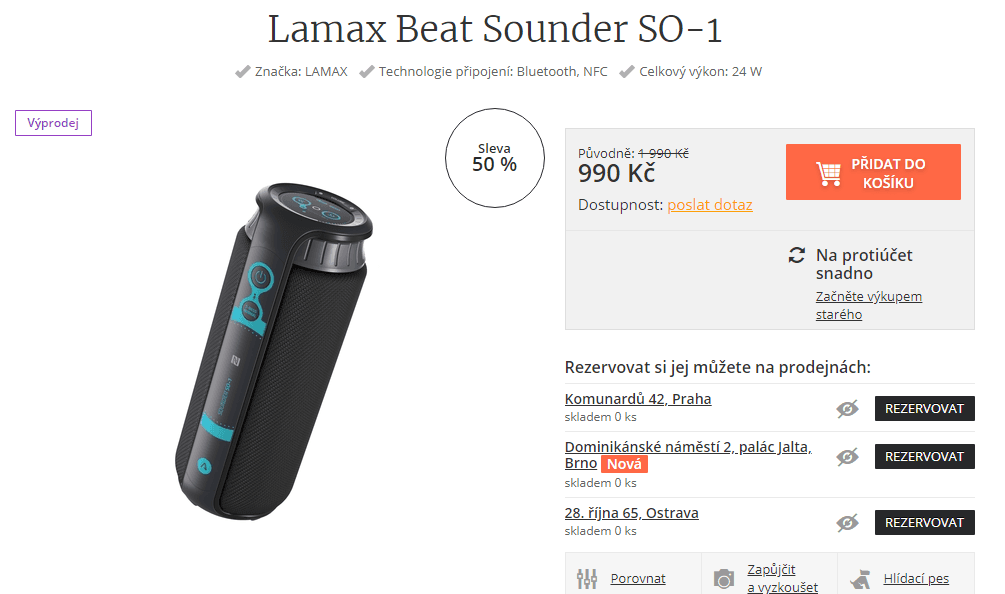 BT reproduktor LAMAX Sounder, 360°