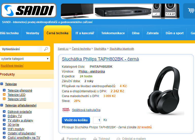 BT sluchátka Philips