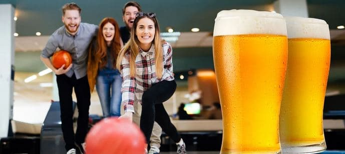 60 min. bowlingu na profi dráze a 4 velká piva 