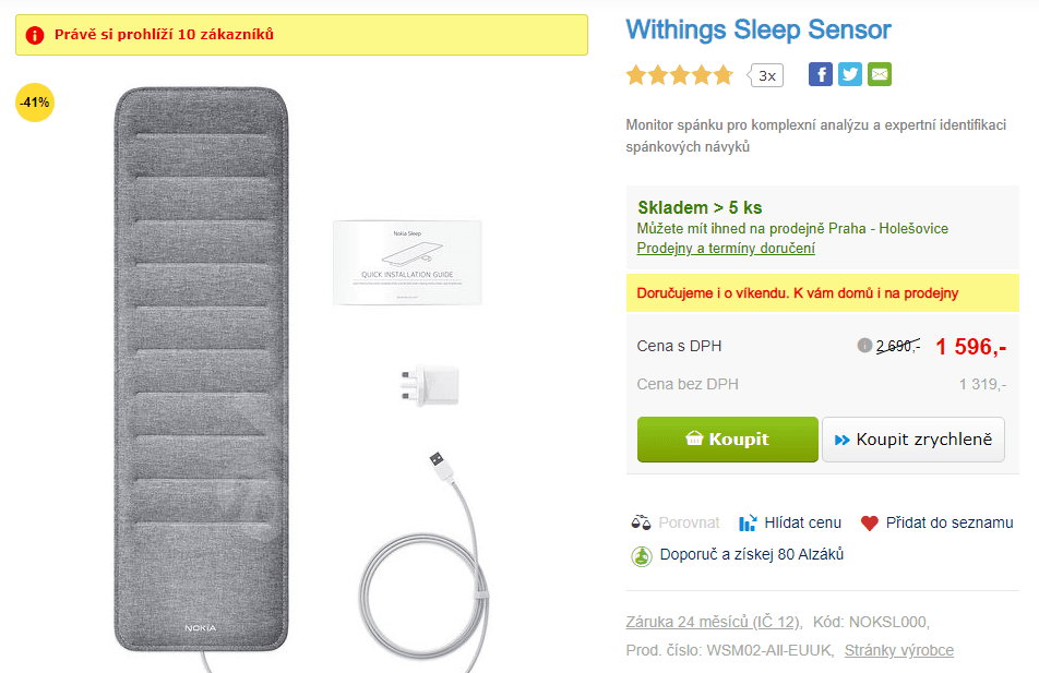 Chytrá podložka na monitoring spánku