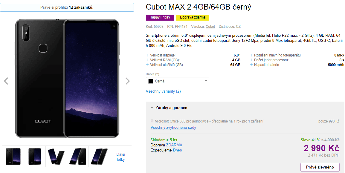 Cubot, 8x 2GHz, 4GB RAM, 6,8", LTE