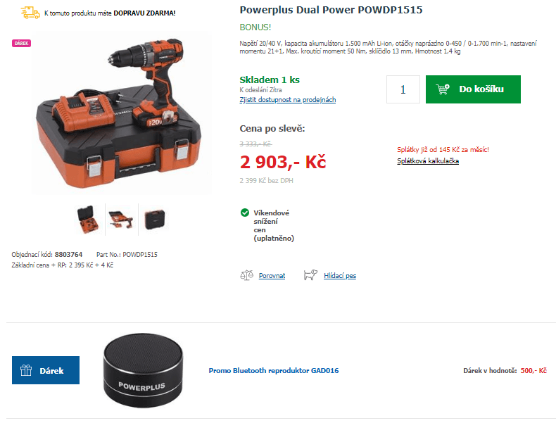 Aku šroubovák / vrtačka Powerplus Dual 