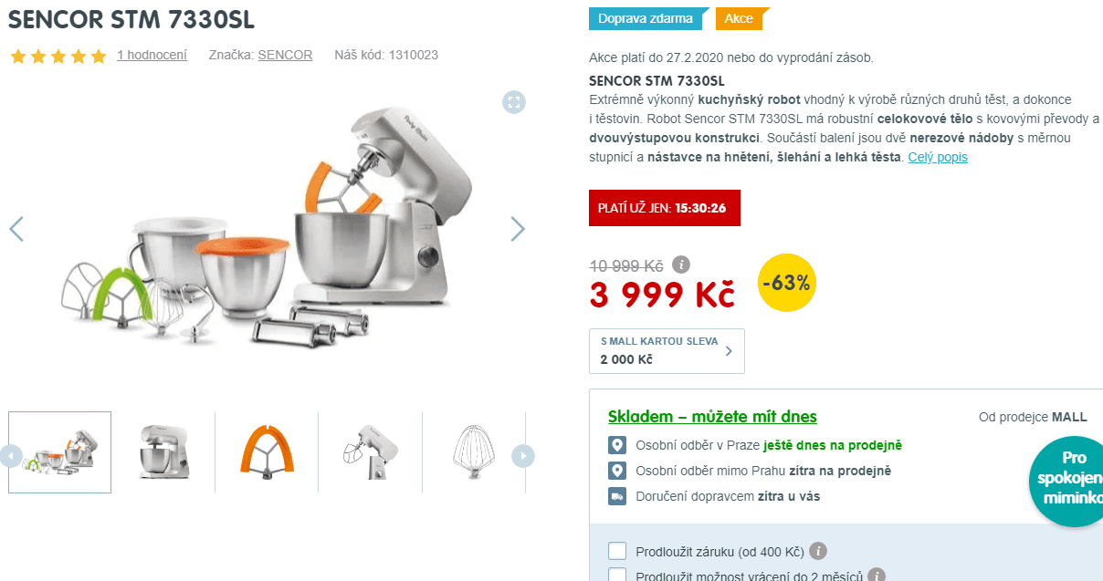 Kuchyňský robot SENCOR, planetární