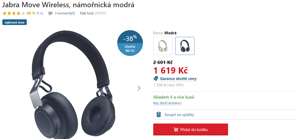 BT sluchátka Jabra Move
