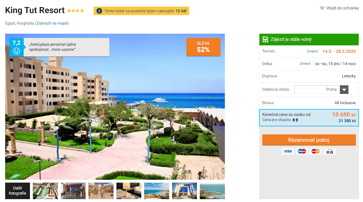 Egypt, Hurghada /✈ Pha/ AI / 4⭐/ 15 dní