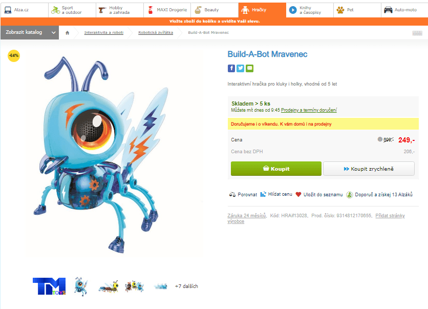 Interaktivní hračka Build A Bot Mravenec