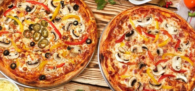 2× pizza (ø 35 cm) podle výběru