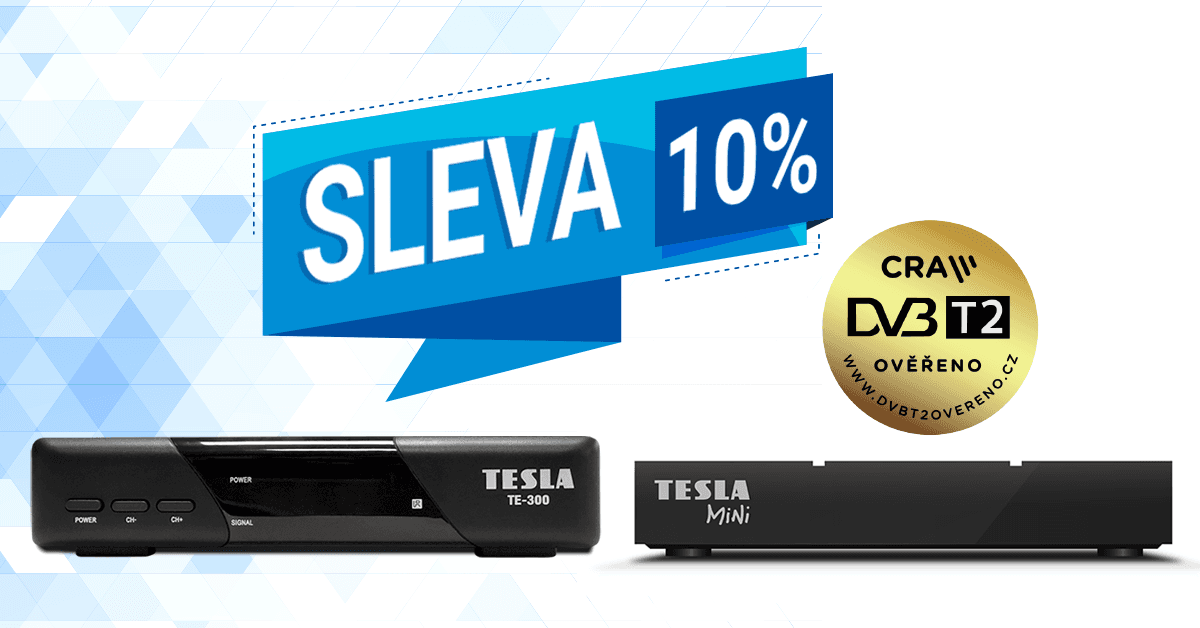 Sleva 10% na Set-Top box TESLA TE-300
