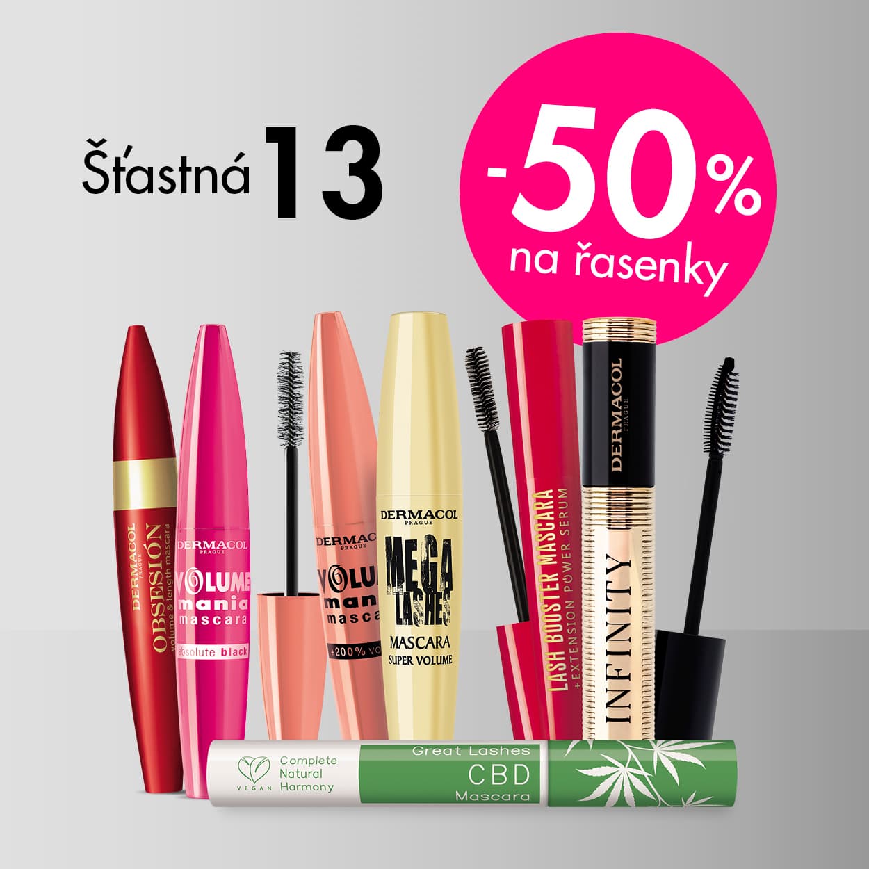 Sleva 50% na všechny řasenky