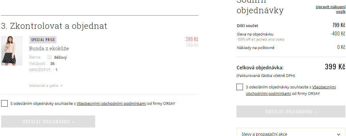 Sleva 50% na všechny bundy a kabáty