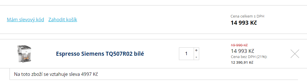 Automatický kávovar Siemens, technologie