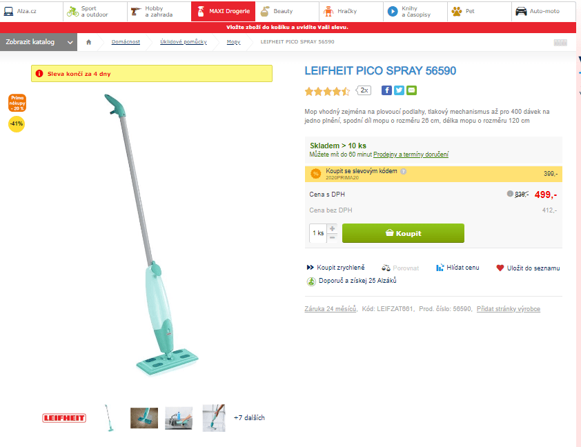 Mop Leifheit Pico Spray 56590