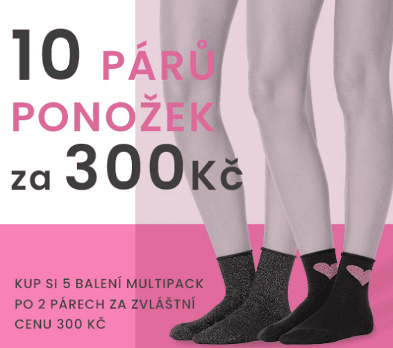 10 párů ponožek za 300 + doprava zdarma