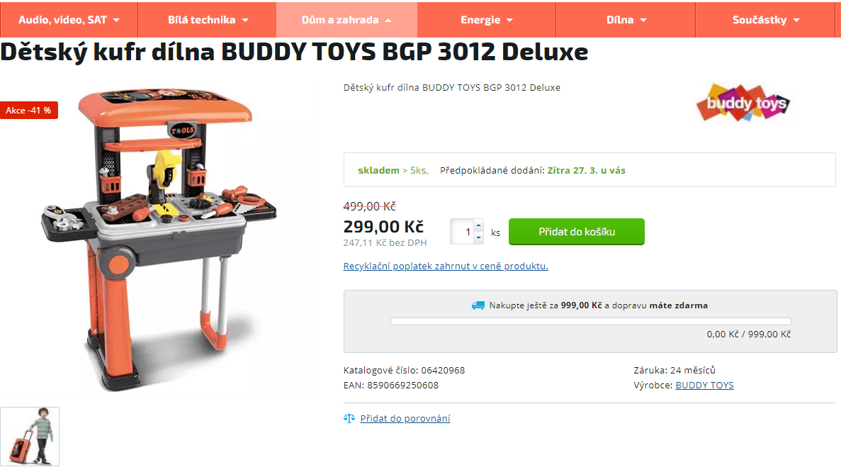 Dílna v kufříku Deluxe Buddy Toys