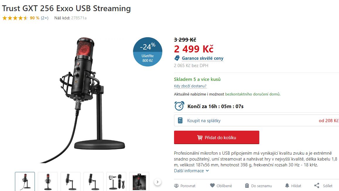 Mikrofon Trust USB Streaming
