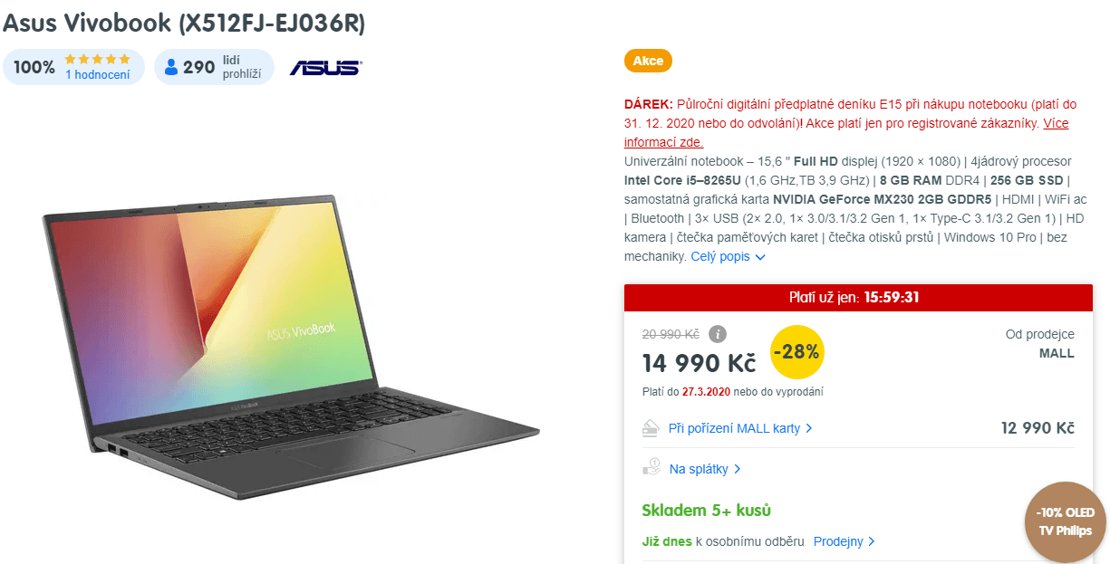 Asus, i5 3,9GHz, 8GB RAM, Nvidia 2GB