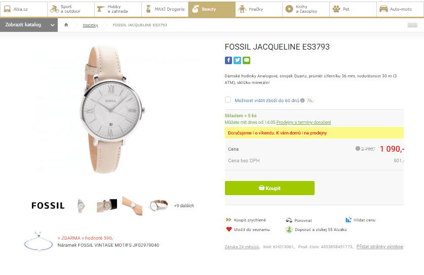 Dámské hodinky Fossil Jacqueline ES3793