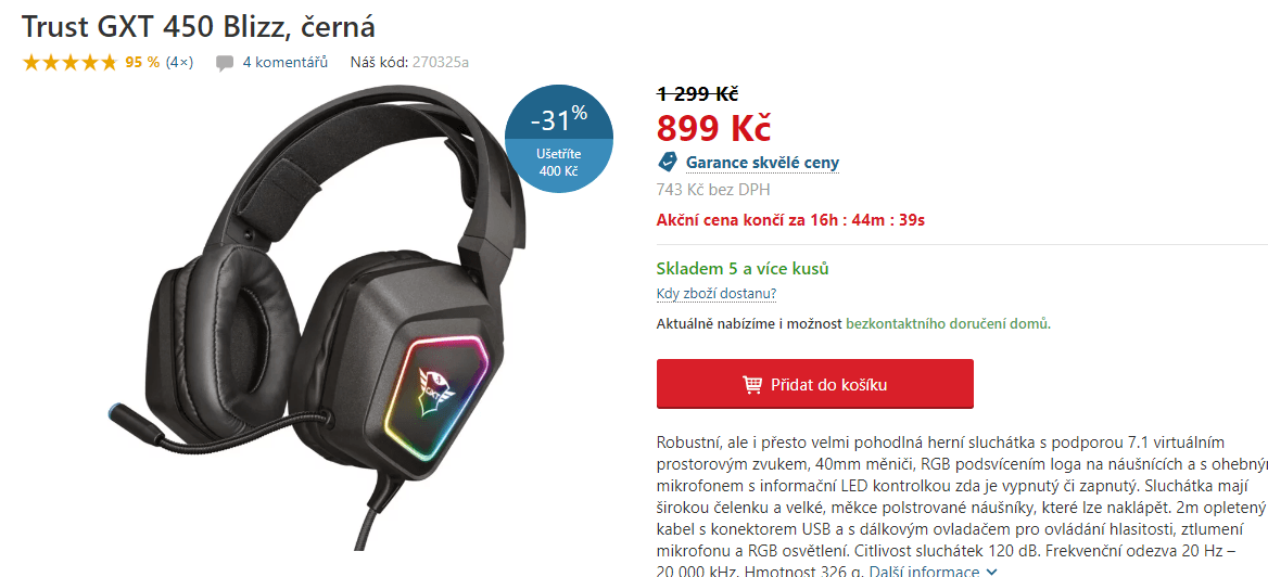 Herní sluchátka Trust 7.1 Surround 
