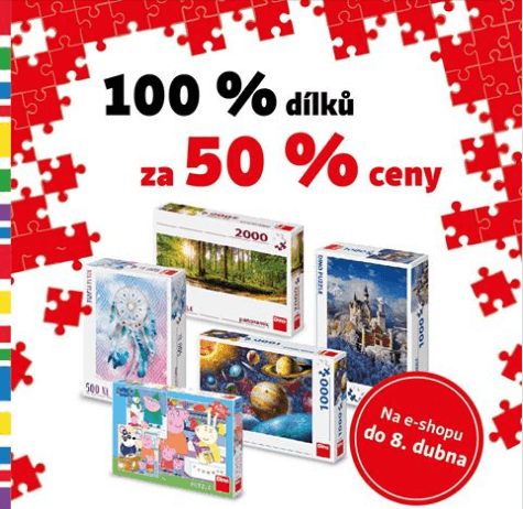 Sleva 50% na vybrané puzzle