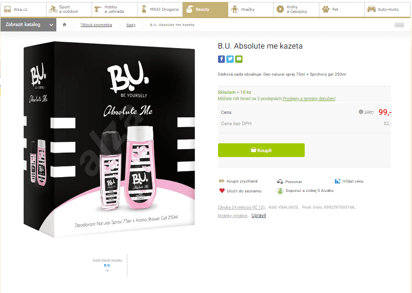 Dárková kazeta B.U. Absolute me 